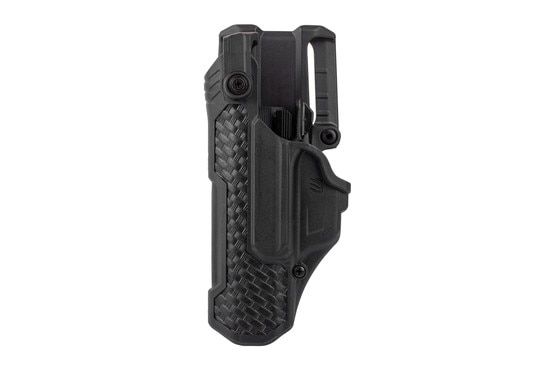 Blackhawk T-Series Glock 17 holster with basketweave design